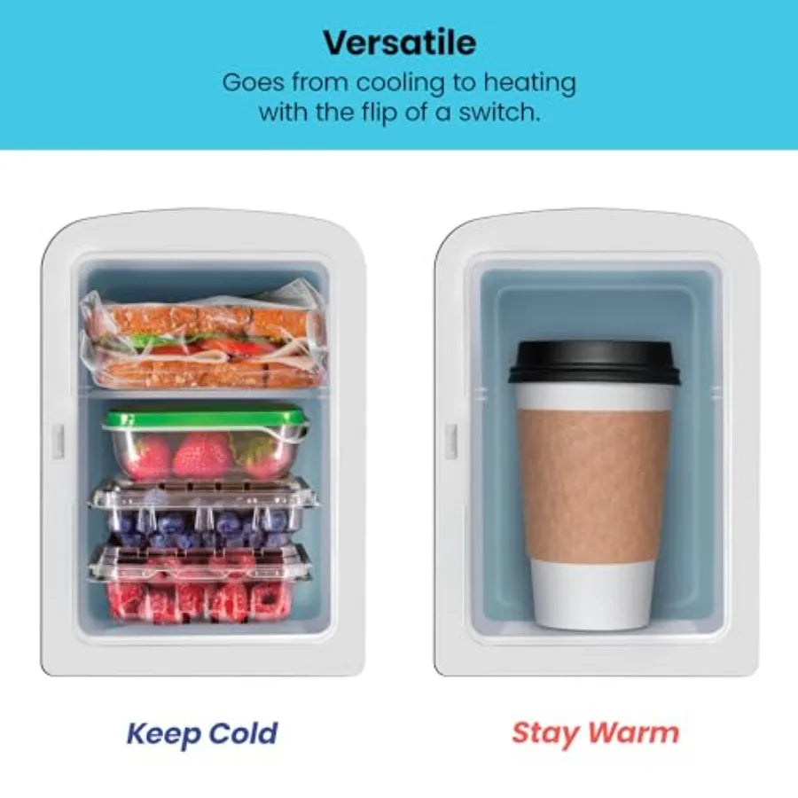 - Iceman Mini Portable Black Personal Fridge Cools Or Heats and Provides Compact Storage For Skincare, Snacks, Or 6 12oz Cans W
