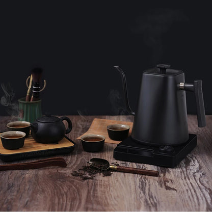 110V/220V Gooseneck Electric Kettle 1.0L Hand Brew Coffee Pot Smart Temperature Control Pot 1200W Rapid Heating Kettle Teapot