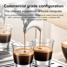 Semi-Automatic Espresso Coffee Machine, Dual Pump Cold & Hot Brew, Built-in Grinder, High Pressure 20 Bar, Compact Home Espresso