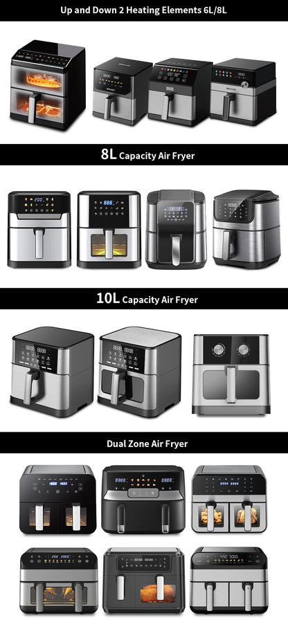 2026 New Model Multi-functionalFactory Smart 5.5L 6.5 L Digital Air Fryer No Oil Healthy Non Stick Air Fryer