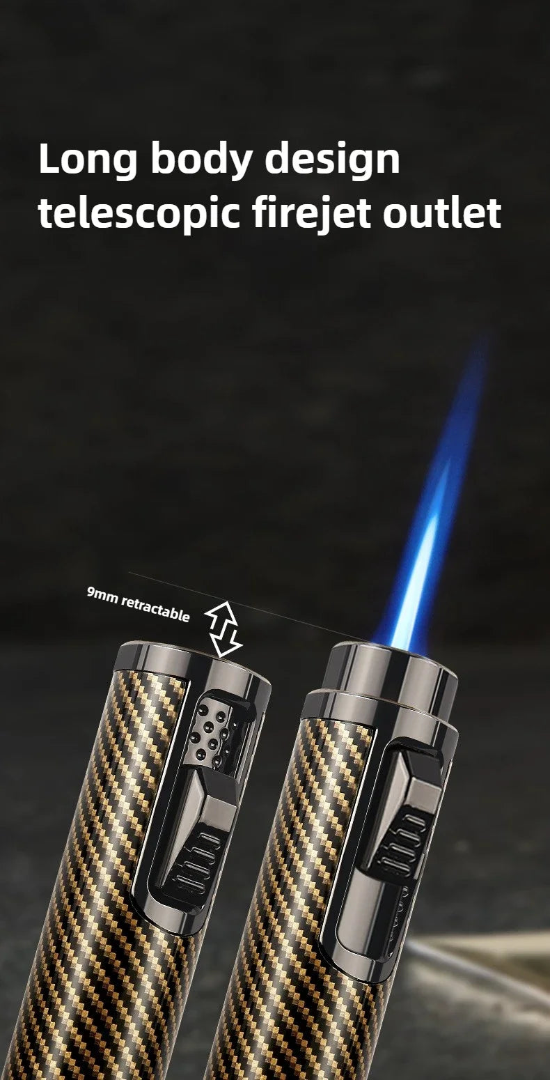 HONEST Windproof Metal Jet Flame Torch Lighter, Refillable Multi-Use for Cigar Welding Moxibustion Outdoor