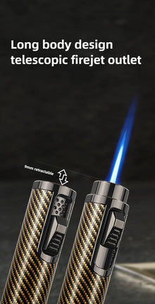 HONEST Windproof Metal Jet Flame Torch Lighter, Refillable Multi-Use for Cigar Welding Moxibustion Outdoor