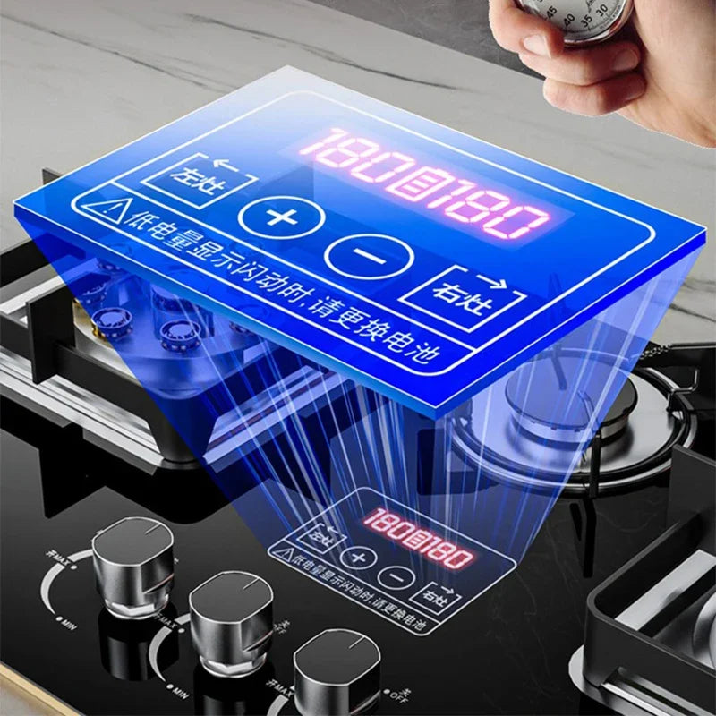 7.2KW Gas Stove Household Three Stove Timing Table Embedded Dual-purpose Natural Gas Liquefied Gas Fire Stove