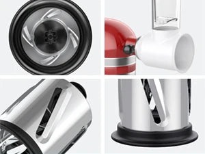 Meat Grinder and Slicer Shredder Attachments for KitchenAid Stand Mixer 2 Piece Set with Sausage Stuffer Tubes