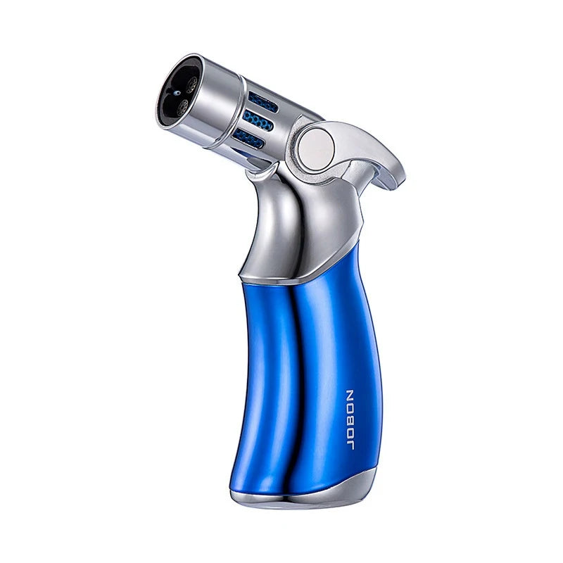 JOBON Visible Gas Four Torch Lighter Windproof Spray Gun Cigar Lighter for Kitchen Cooking Jewelry Welding Safety Lock