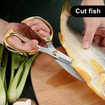 NEW Extended Kitchen Scissors Stainless Steel Chicken Bone Scissors Multi-functional BBQ Meat Cutting Scissor Knife for Kitchen