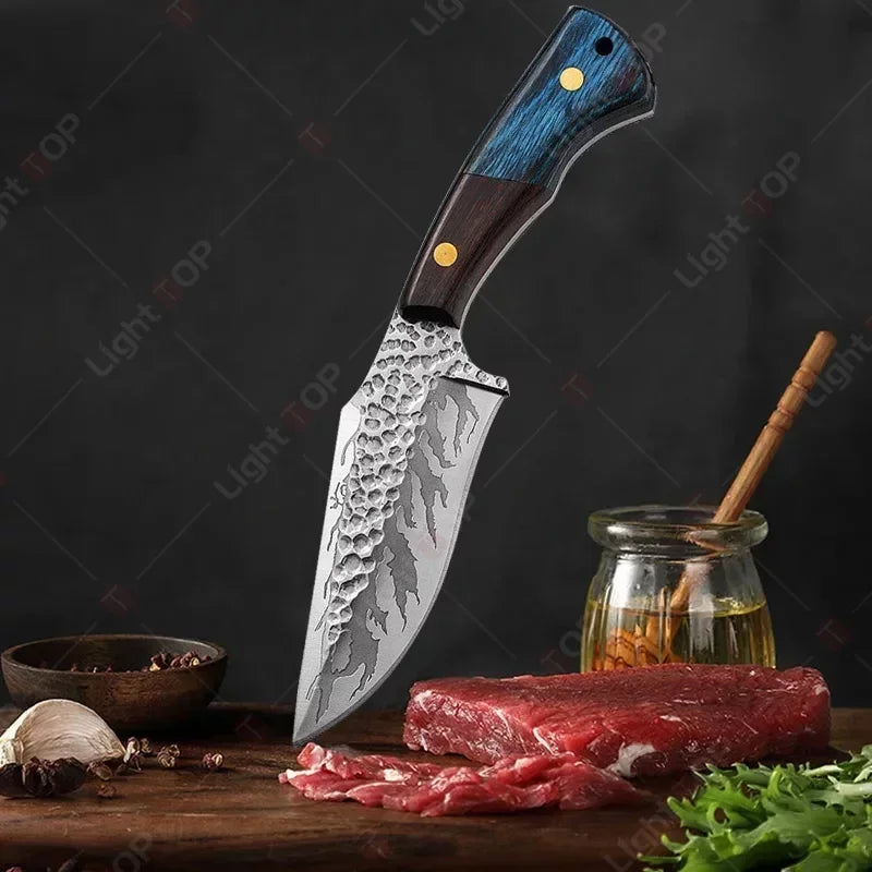 WXCOO Kitchen Knife Durable Meat Cutting Stainless Steel Utility Barbecue Forged Boning Knife Fruit Slicing Cooking Tools