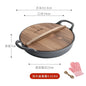 Thickened Cast Iron Skillet Non-coated Non-stick Pan for Household Use Gas And Induction Cooktop Compatible Pancake Skillet
