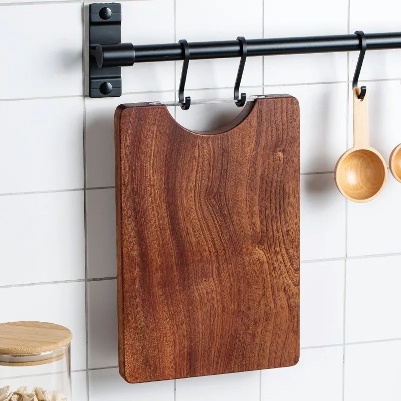Ebony chopping board solid wood square plate multi-functional double-sided cutting board kitchen whole wood cutting board