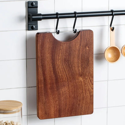 Ebony chopping board solid wood square plate multi-functional double-sided cutting board kitchen whole wood cutting board