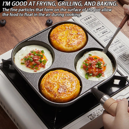 4-Hole Egg Frying Pan Nonstick Cookware Pans Omelet Pan Frying Pot Suitable For Gas Stove Induction Cooker