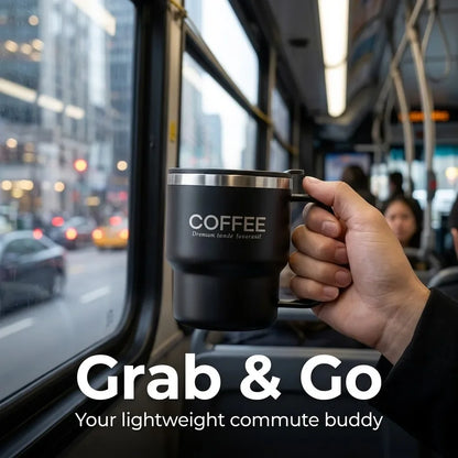 Sealed Thermal Water Cup With Handle Portable 304 Stainless Steel Double Insulated Coffee Mug Travel Office Milk Coffee Cup