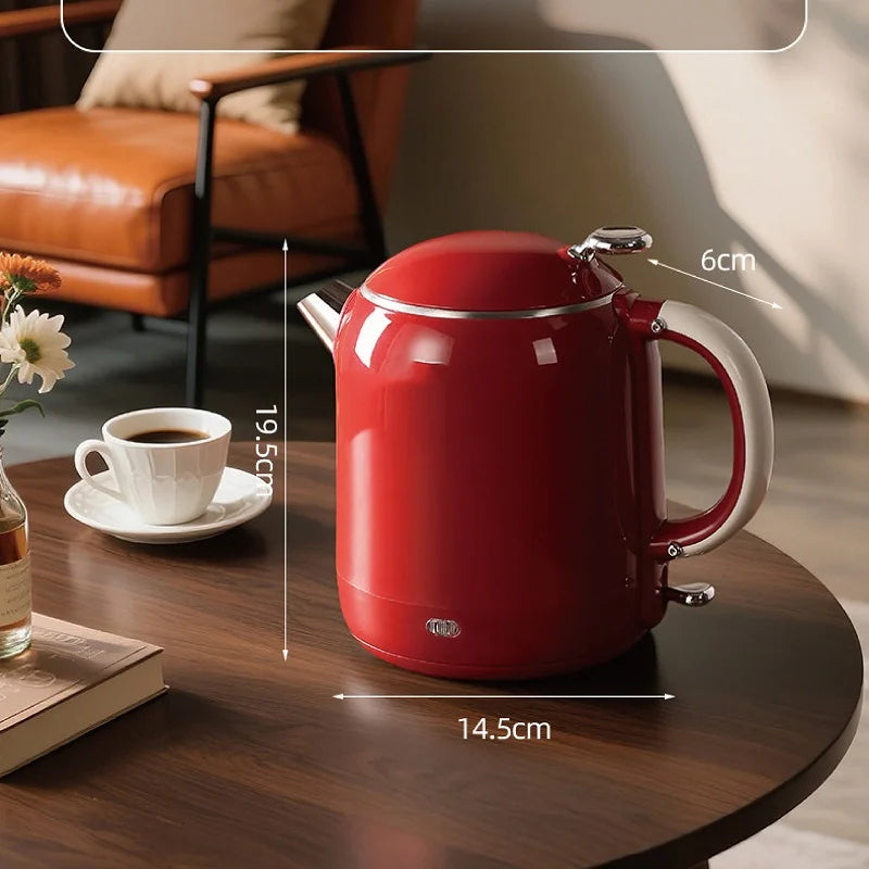 1355W Electric Kettle Portable 304 Stainless Steel Quick Boiling Kettle Teapot Home Thermos Kettle Automatic Power-Off 1000ml