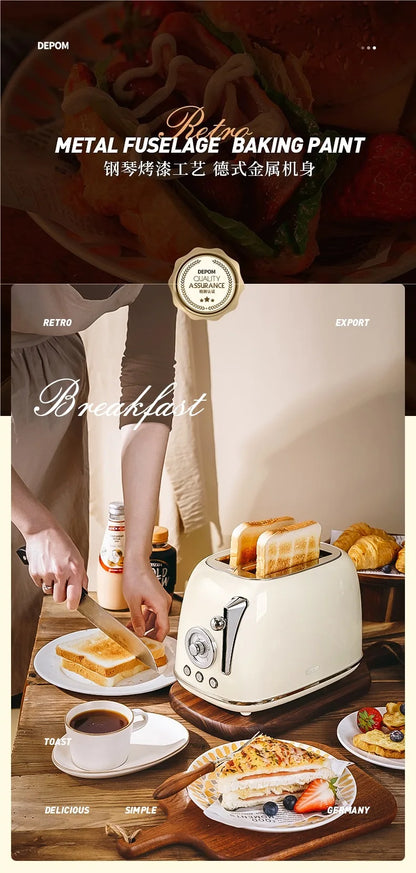 Small Appliances Household Multi-function Toaster Automatic Heating Bread Breakfast Machine Stainless Steel