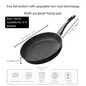 22/24/26/28cm Steak Frying Pan with Glass Lid Stone Skillet Cookware Muliti-Purpose NonStick Kitchen Cooking Tools