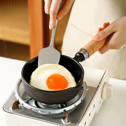 Nonstick Mini Sauce Pan Small Soup Pot Milk Pan Wooden Handle Hot Oil Pan Butter Melting Pot Cooking Saucepan with Pour Spout