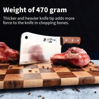 Professional Stainless Steel Heavy Chopping Bone Kitchen Knife, Thicken Meat Cleaver for Home Cooking and Chef Resturant