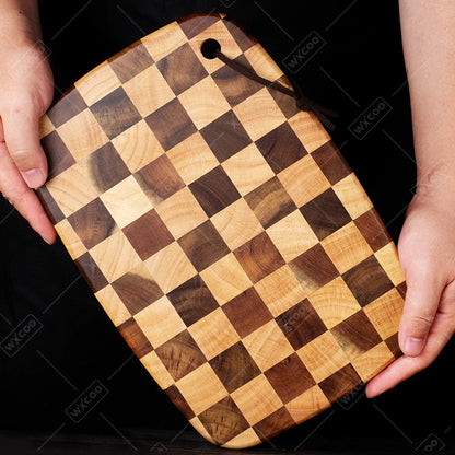 WXCOO Cutting Board Solid Wood Household Tray Mosaic Cutting Boards Wooden Cutting Board Mosaic Chopping Blocks Kitchenware