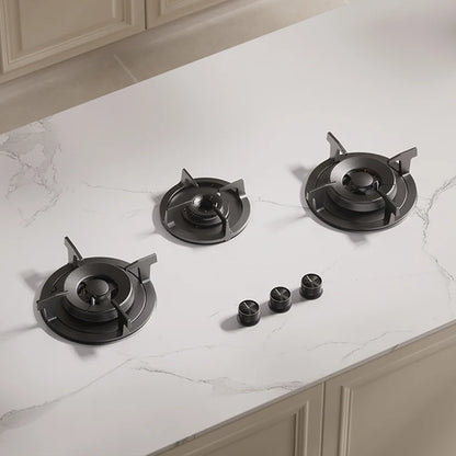 Premium Built-in Gas Cooktop 3-Burner 5.2KW Copper Flame Failure Protection Panel-Ready for Custom Kitchen