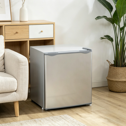 White Mini Refrigerator, Compact Single Door Fridge with 41dB Ultra Quiet Operation, Energy Saving, Small Cooler for Bedroom, Dorm, Office, Apartment, Keep Food & Beverages Fresh All Day