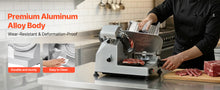 SucceBuy 10" 240W Commercial Meat Slicer w/ Carbon Steel Blade Built-In Sharpener & 0-0.47" Adjustable Thickness for Frozen Meat