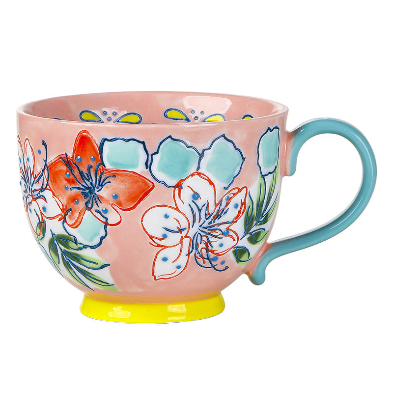 Hand-painted ceramic cup - Personalized Hand-painted Water Cup 