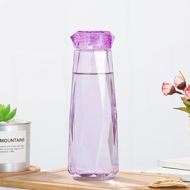 Crystal Glass Cup With Lid Glass Bottle