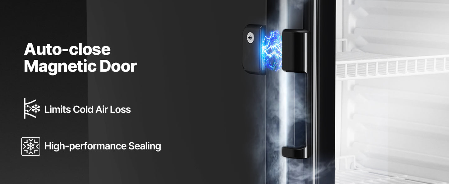 SucceBuy Commercial Merchandiser Refrigerator Glass Door Display Refrigerator Beverage Refrigerator Cooler Merchandiser