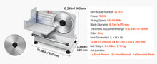 SucceBuy Meat Slicer 150/180/200W Electric Deli Slicer Machine with Blade 0-0.6 inch Adjustable Thickness for Meat Baguett Steak