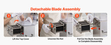 SucceBuy Meat Cutting Machine 850 W Commercial Slicer 5 mm Stainless Steel Blade Shredder for Boneless Meat Vegetables Kitchen
