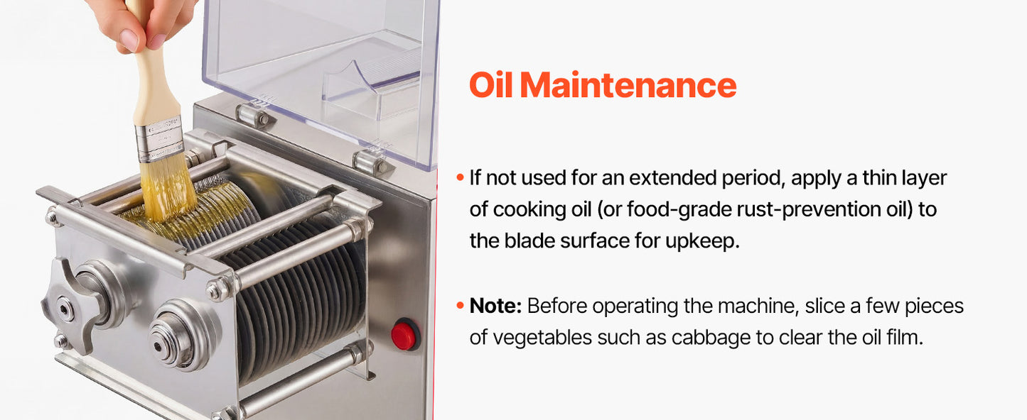 SucceBuy Meat Cutting Machine 850 W Commercial Slicer 5 mm Stainless Steel Blade Shredder for Boneless Meat Vegetables Kitchen