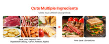 SucceBuy Meat Slicer 150/180/200W Electric Deli Slicer Machine with Blade 0-0.6 inch Adjustable Thickness for Meat Baguett Steak