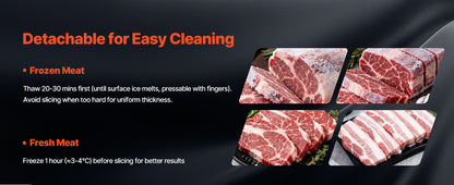 SucceBuy Commercial Meat Slicer 10 inch 320W Food-Slicer with SUS420 Blade 0-0.4 inch Adjustable Thickness for Frozen Meat Ham