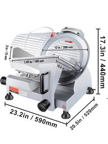 SucceBuy Meat Slicer 200W/240W/320W/340W Electric Deli Food Slicer Adjustable Thickness Commercial and Home Use Cut Meat Cheese