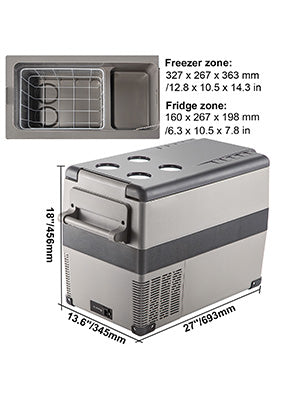 SucceBuy 20L 22L 35L 45L 55L Car Refrigerator Mini Fridge Freezer Portable Compressor Cooler 12/24V DC 110-240V Ice Box