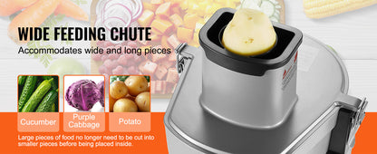 SucceBuy Electric Vegetable Slicer 4 in 1 Multifunctional Food Cutter Vegetable Chopper for Slicing Shredding Dicing Slitting